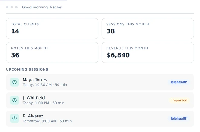 The TrustedPsych dashboard